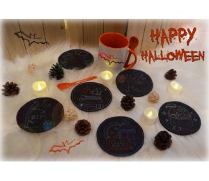 Halloween Freebie ITH - Halloween Untersetzer Nr. 4